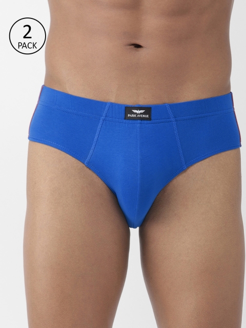 

Park Avenue Men Pack Of 2 Blue Solid Briefs PZRR00114-B8