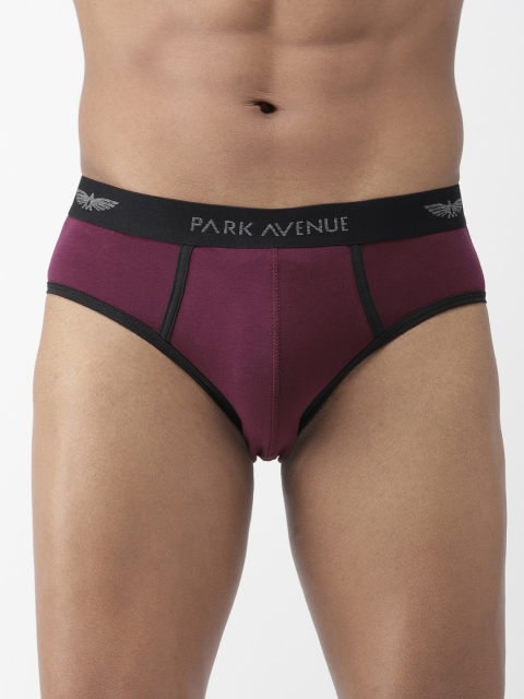

Park Avenue Men Burgundy Solid Briefs PZRR00125-M9