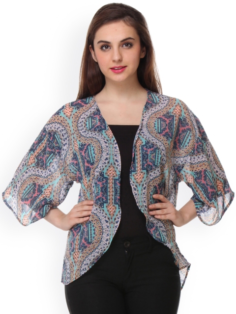 

PURYS Multicoloured Printed Shrug, Multi