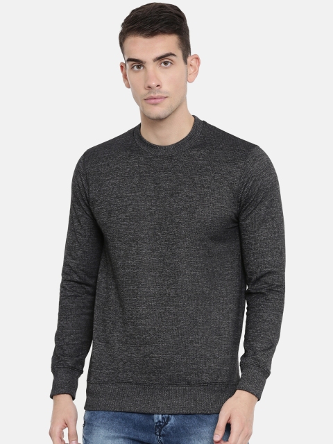 

ARISE Men Charcoal Grey Solid Pullover Sweatshirt