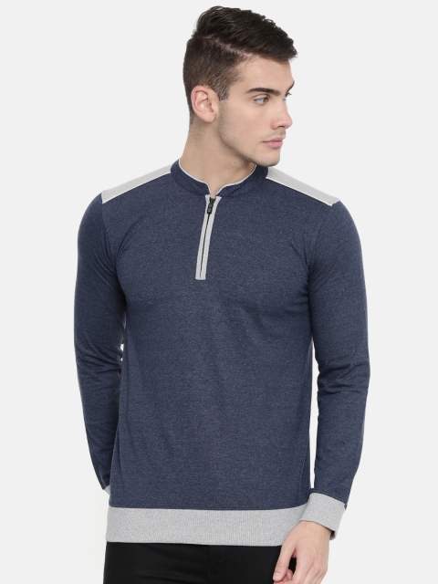 

ARISE Men Navy Blue Solid Lightweight Pullover Sweatshirt