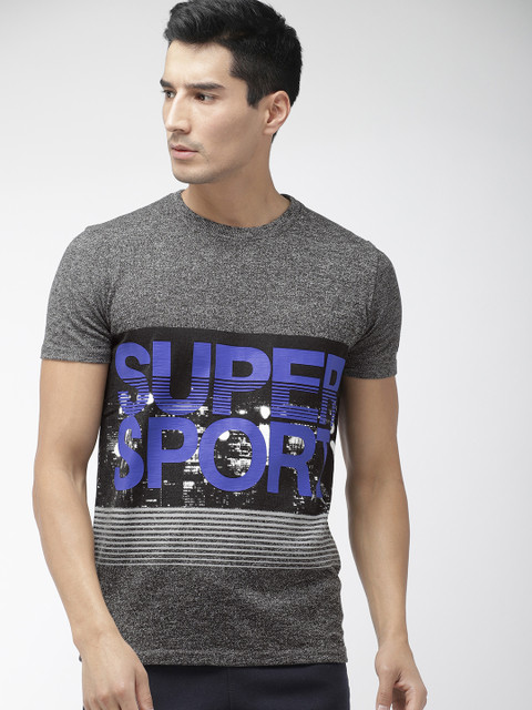 

Superdry Men Grey Printed City Project Speed Round Neck T-shirt