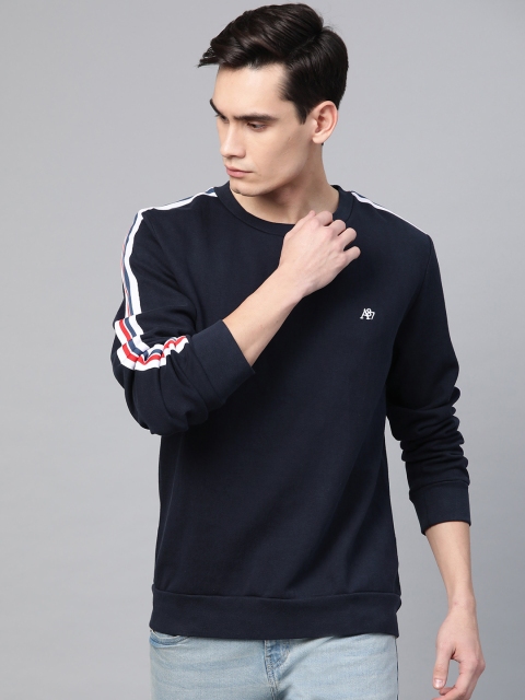 

Aeropostale Men Navy Blue Solid Sweatshirt