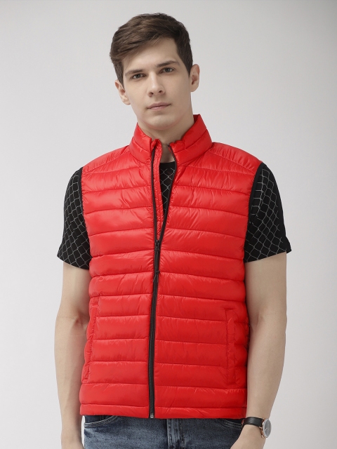 

Aeropostale Men Red Solid Sleeveless Puffer Jacket