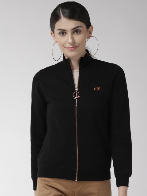 

Madame Women Black Solid Sweatshirt