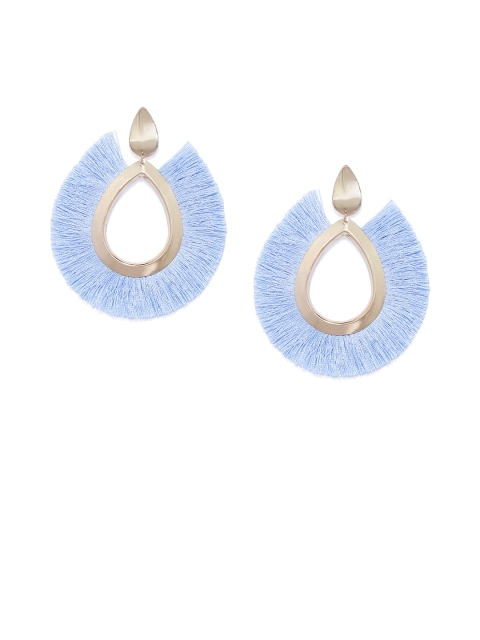 

ChicMela Blue Teardrop Shaped Drop Earrings