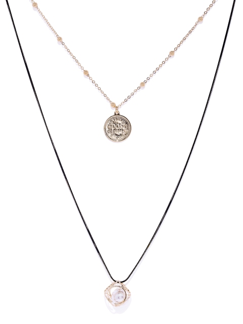 

ChicMela Gold-Plated Layered coin Handcrafted Necklace