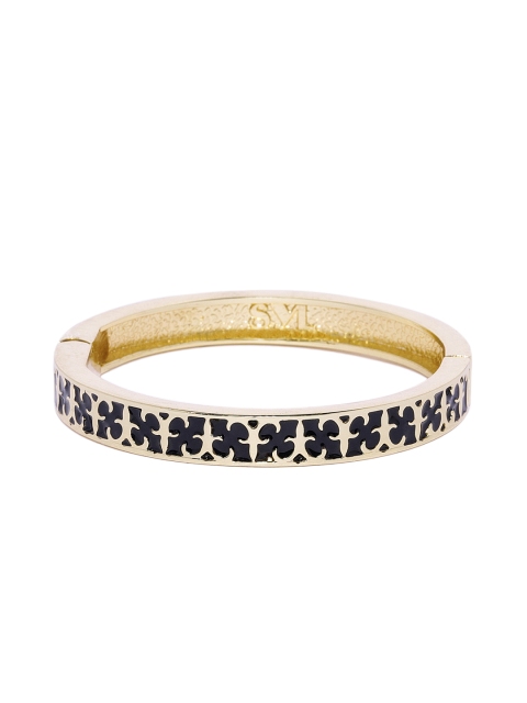 

ChicMela Black Gold-Plated Handcrafted Cuff Bracelet