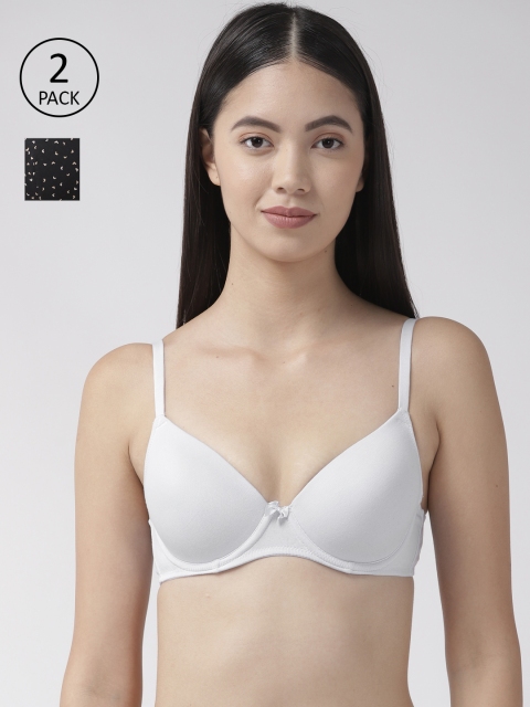 

Marks & Spencer Pack of 2 Underwired Lightly Padded T-shirt Bra T330384, Black