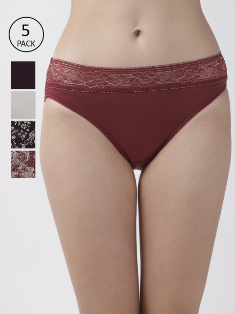 

Marks & Spencer Women Pack of 5 Hipster Briefs T614780, Maroon
