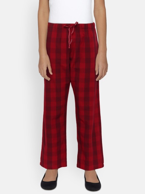 

Zalza Girls Red Checked Lounge Pants 10076