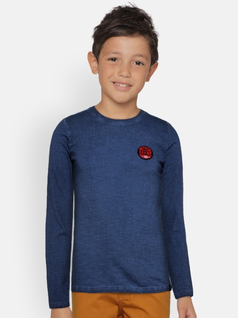 

Zalza Boys Blue Solid Round Neck T-shirt