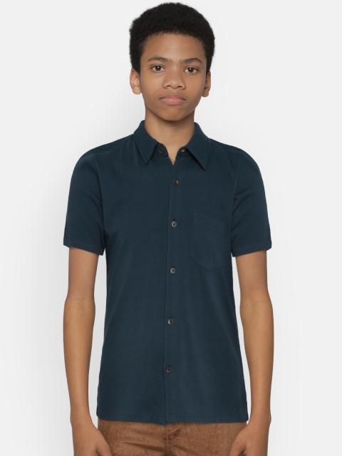 

Zalza Boys Blue Regular Fit Solid Casual Shirt