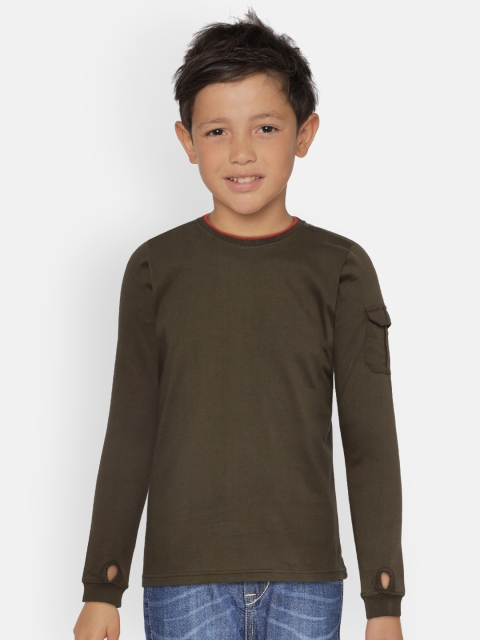 

Zalza Boys Grey Solid Round Neck T-shirt