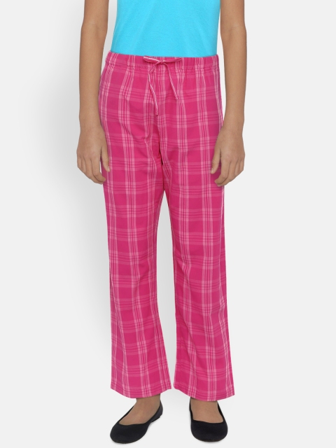 

Zalza Girls Pink Checked Lounge Pants 10076