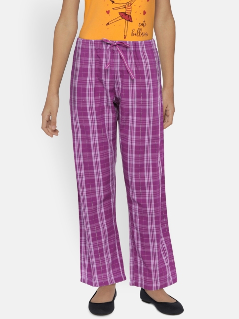 

Zalza Girls Purple Checked Lounge Pants 10076
