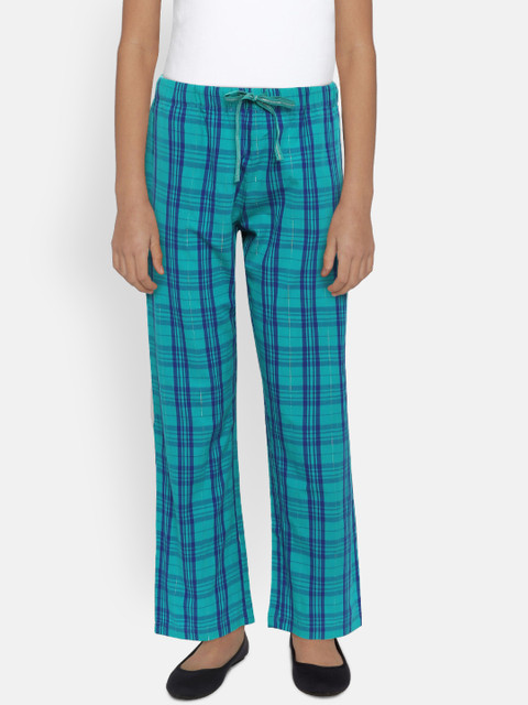 

Zalza Girls Green & Blue Checked Lounge Pants 10076