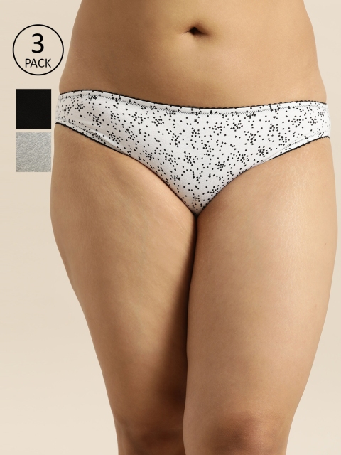 

Sztori Plus Size Women Pack of 3 Bikini Briefs SZ-BRF-AS-17-A, Black