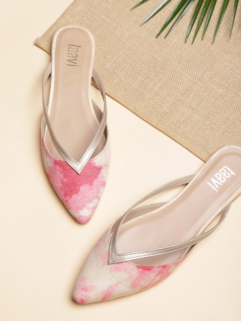 

Taavi Women Beige & Pink Jute Blend Printed Flats