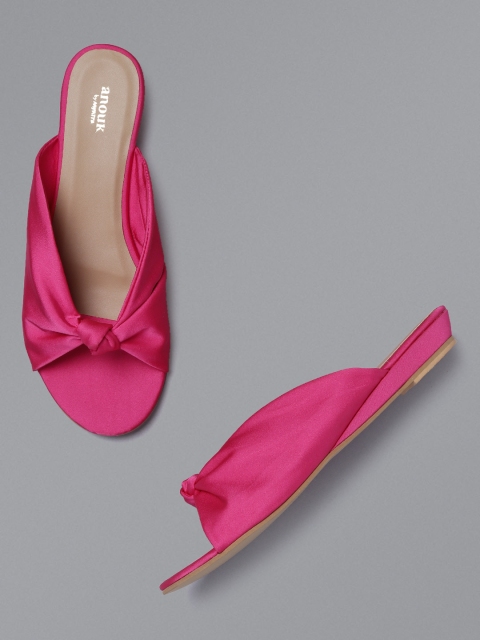 

Anouk Women Pink Solid Open Toe Flats