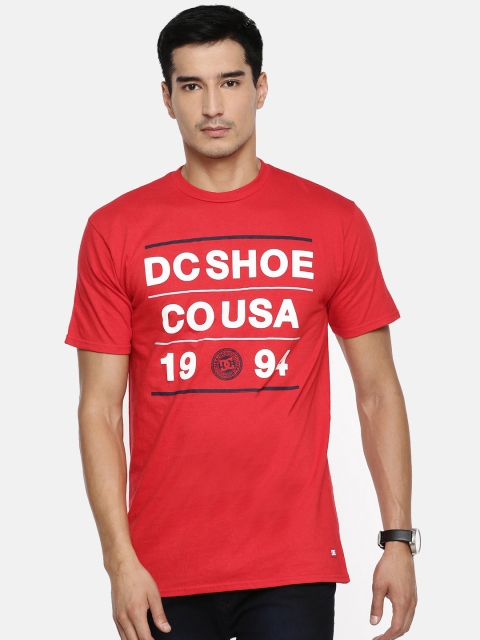 

DC Men Red Printed Round Neck T-shirt