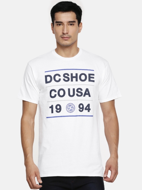 

DC Men White Printed Round Neck T-shirt