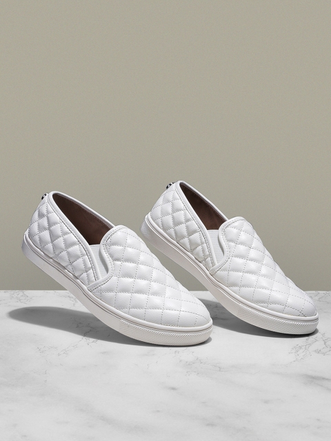 

Steve Madden Women White Slip-On Sneakers