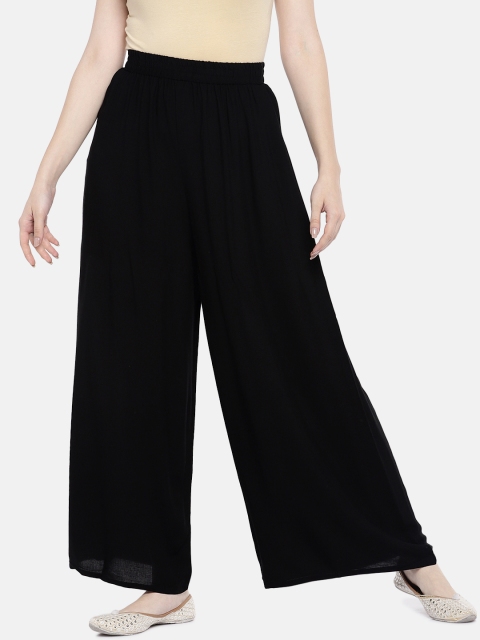

Divina Women Black Solid Straight Palazzos