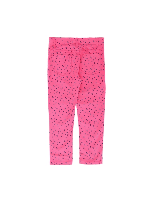 

Pantaloons Junior Girls Fuchsia Regular Fit Printed Regular Trousers