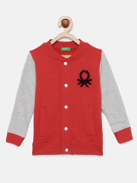 

United Colors of Benetton Boys Red Solid Sweatshirt