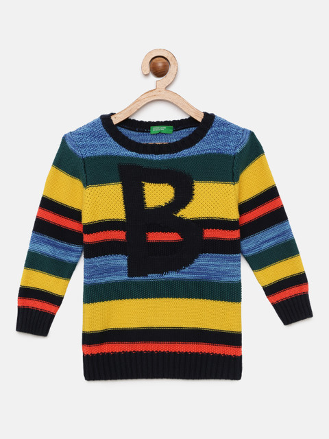 

United Colors of Benetton Boys Multicoloured Striped Sweater, Multi