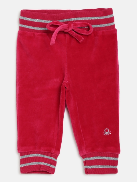 

United Colors of Benetton Girls Fuchsia Pink Solid Vellore Joggers