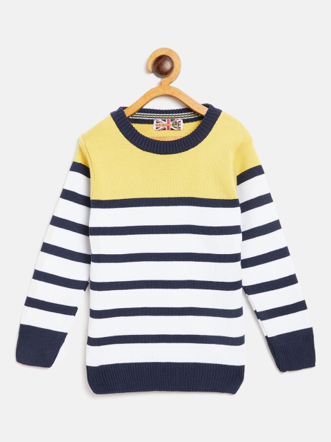 

GAME BEGINS Boys Yellow & White Striped Sweater