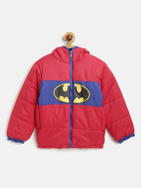 

GAME BEGINS Boys Red Printed Hooded Padded Jacket