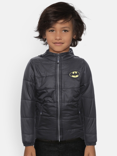 

GAME BEGINS Boys Black Solid Hooded Padded Jacket