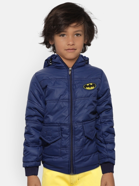

GAME BEGINS Boys Navy Blue Solid Hooded Padded Jacket