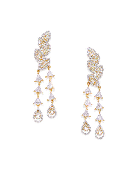 

Alamod Gold-Plated Teardrop Shaped Drop Earrings
