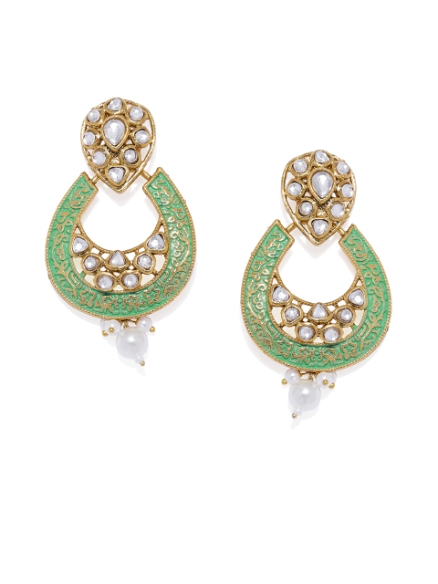 

Alamod Gold-Plated Oval Drop Earrings