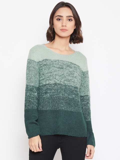 

Vero Moda Women Green Colourblocked Sweater