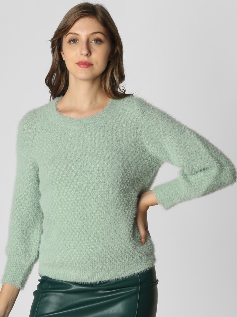 

Vero Moda Women Green Self Design Sweater