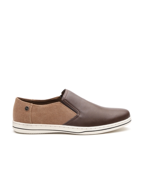 

Carlton London Men Brown Colourblocked Slip-On Sneakers