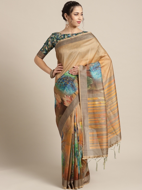 

Saree mall Beige Printed Saree