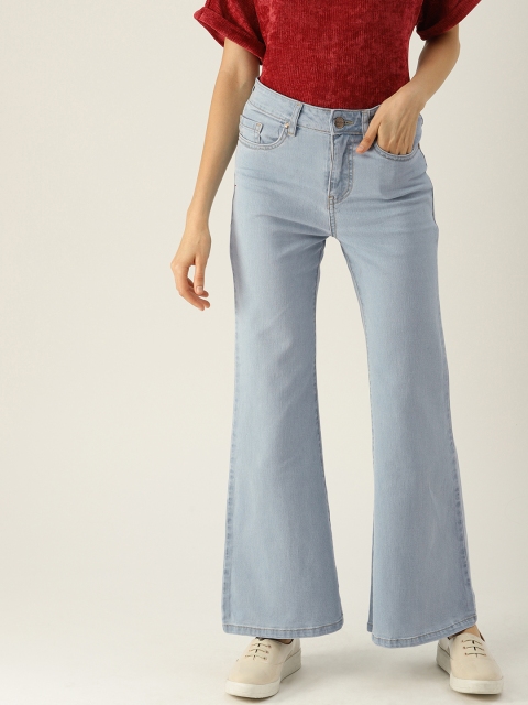 

NUSH Women Blue Bootcut Mid-Rise Clean Look Jeans