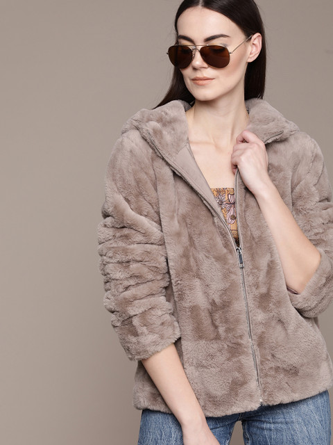 

MANGO Women Beige Solid Tailored Jacket
