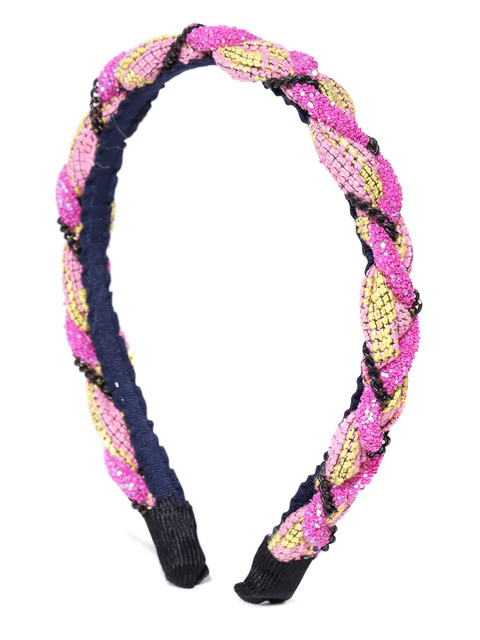 

Bellofox Pink & Yellow Braided Hairband