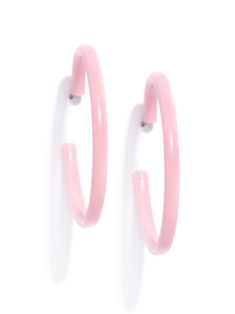 

Bellofox Pink Circular Half Hoop Earrings