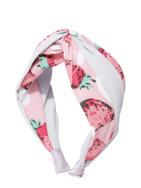 

Bellofox Pink & Grey Printed Knot Detail Hairband