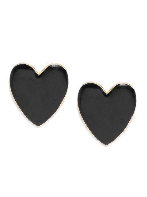 

Bellofox Black Heart Shaped Drop Earrings