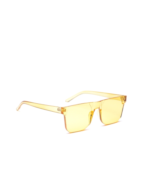 

Bellofox Unisex Rimless Square Sunglasses, Yellow