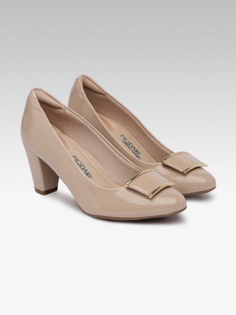 

MODARE Women Beige Solid Pumps